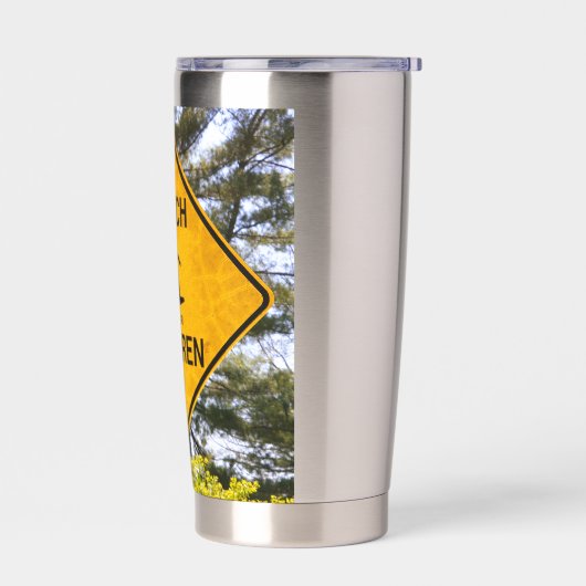 子供の道路標識を見る 保温保冷タンブラー (左面)