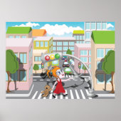 子供の道路横断安全教育 ポスター (正面)