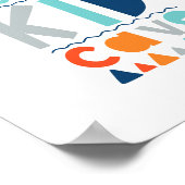 子供の部屋 キャビネット カラフル タイポグラフィー 子ども ポスター (角)