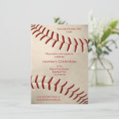 子供の野球の誕生日パーティーまたはチームパーティー 招待状 (スタンド正面)
