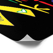 子供の金ゴールドリボン幼少期がん患者のように戦う ポスター (角)