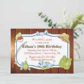 子供の釣り誕生日招待状 招待状 (スタンド正面)