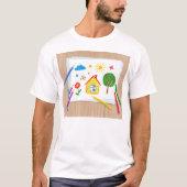 子供の鉛筆画 Tシャツ (正面)