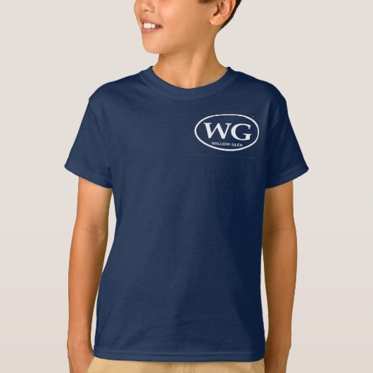子供の長袖海軍WG Tシャツ (正面)