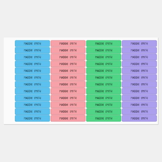 子供の防水名 ラベル (シート)