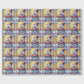 子供の雪だるまパーソナライズされたギフトラップHAMbyWG ラッピングペーパー (フラット)