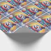 子供の雪だるまパーソナライズされたギフトラップHAMbyWG ラッピングペーパー (角)