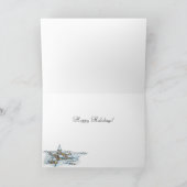 子供の雪の行列のクリスマスの挨拶状 シーズンカード (内部)