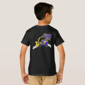 子供の青いTraneのワイシャツ Tシャツ (裏面フル)