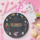 子供の面白いハロウィーン衣装の誕生日パーティー ペーパープレート (パーティー)