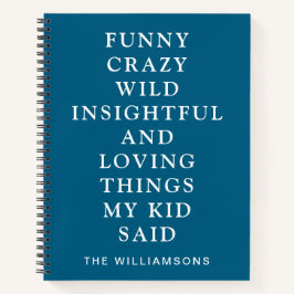 子供の面白い発言 ブルー ノートブック