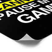 子供の面白い言葉 私はゲームを一時停止できません ポスター (角)