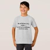 子供の面白い魚 Tシャツ (正面フル)