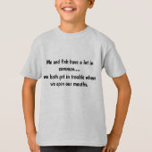 子供の面白い魚 Tシャツ (正面)