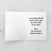 子供の靴-カウボーイのParenting カード (内部)