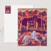 子供の頃の夢 - 古い馬のカルーセル シーズンカード (正面/裏面)