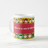 子供の顔の多様性の先生は個人化なります コーヒーマグカップ (正面左)