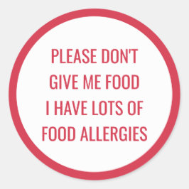 子供の食物アレルギー私の食べ物与えをしないでください ラウンドシール