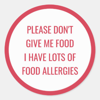子供の食物アレルギー私の食べ物与えをしないでください ラウンドシール
