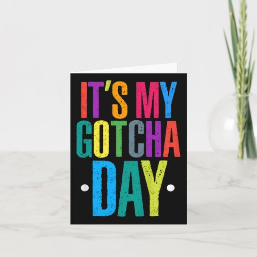 子供の養子縁組 里子 ワーイ 今日が私の記念日 カード (正面)