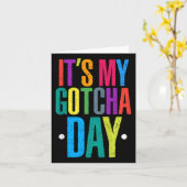 子供の養子縁組 里子 ワーイ 今日が私の記念日 カード (黄色い花)