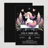 子供の馬の誕生日 招待状 (正面/裏面)