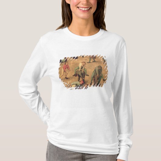 子供の馬跳びを遊ぶことのゲームの詳細 Tシャツ (正面)