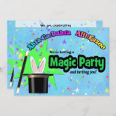 子供の魔法のパーティー 招待状 (正面/裏面)