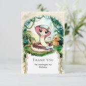 子供の魔法のヘビの誕生日 サンキューカード (スタンド正面)