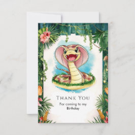 子供の魔法のヘビの誕生日 サンキューカード