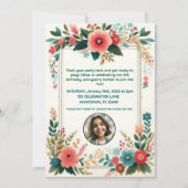 子供の魔法の妖精の花のバースデー招待状 招待状 (正面)