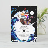 子供の魔法の宝物海賊の誕生日 招待状 (スタンド正面)