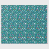 子供の魚のパターン ラッピングペーパー (フラット)