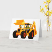 子供の黄色いショベル カード (黄色い花)