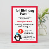 子供の1歳誕生日パーティー招待状テンプレート 招待状 (スタンド正面)