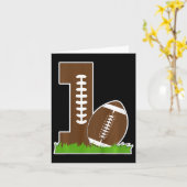 子供の1歳誕生日パーティー サッカー ボーイ ワンユアオールド カード (黄色い花)