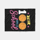 子供の100日学校の女の子の私は100日のSヒット フリースブランケット (正面(横))