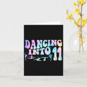 子供の11歳の誕生日バレエ カード (黄色い花)