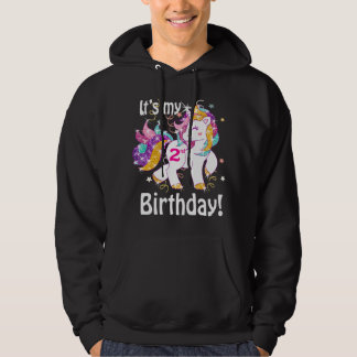 子供の2歳の誕生日ユニコーンの服 パーカ