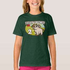 子供の2歳の誕生日今日は2歳！かわいい豚 Tシャツ