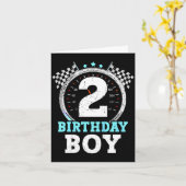 子供の2歳の誕生日 男の子 2 2歳 レースカー 誕生日 カード (黄色い花)