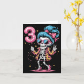子供の3歳の誕生日ハロウィンコスチューム スケルトン3 カード (黄色い花)