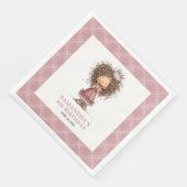 子供の3歳の誕生日パーティー ワンピース おしゃれな女の子のナプキン (コーナー)