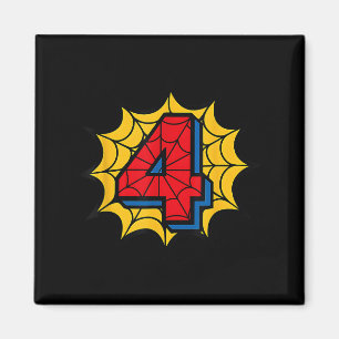 子供の4歳の誕生日スパイダー+テーマパーティー 4歳の男の子 マグネット