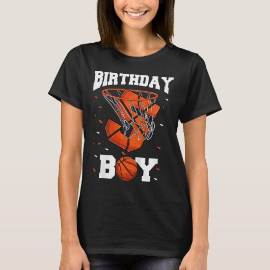 子供の5歳の誕生日バスケットボールキッズ Tシャツ (正面)