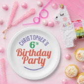 子供の6歳の誕生日ペーパープレート ペーパープレート (パーティー)