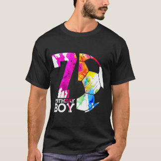 子供の7歳の誕生日おめでとう サッカー 少年 Tシャツ