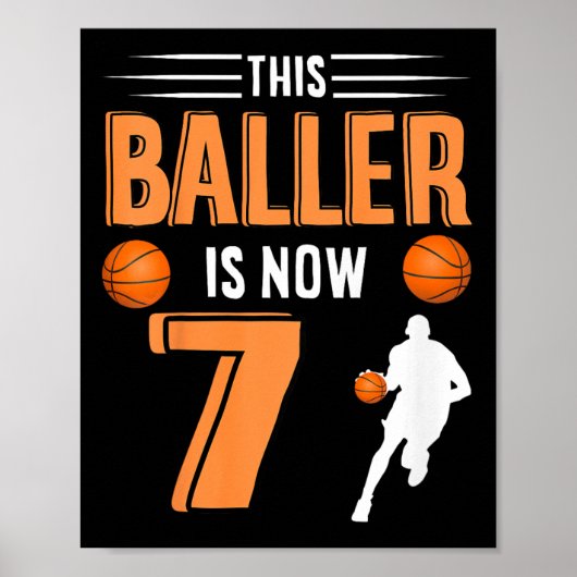 子供の7歳の誕生日バスケットボール - このビルは今 ポスター (正面)