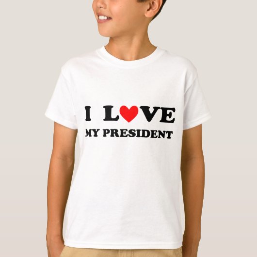 子供の"私は私の大統領" Tシャツを愛します Tシャツ (正面)