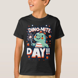 子供の"Dino-Mite Day" -おもしろいとフェスティバル恐竜 Tシャツ